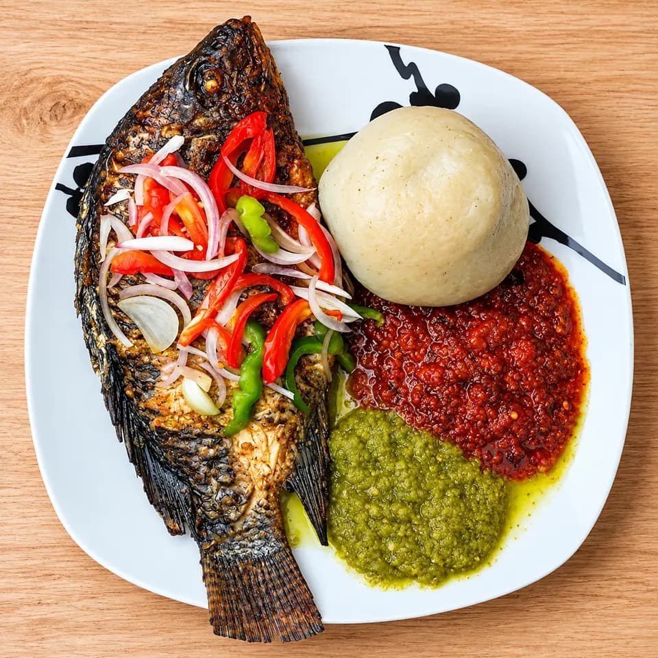 Banku och tilapia